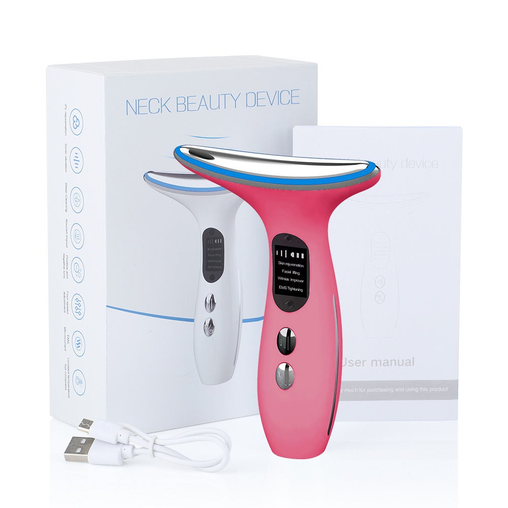 Color light microcurrent constant temperature neck beauty instrument neck and facial beauty instrument