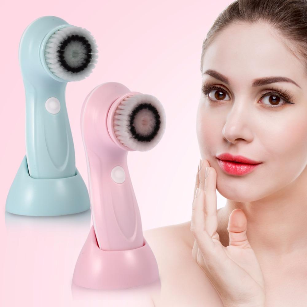 USB Rechargeable Electric Wash Brush Face Spa Cleaner Rotating Pore Blackhead Acne Remover Deep Cleansing Soft Massager Brushes