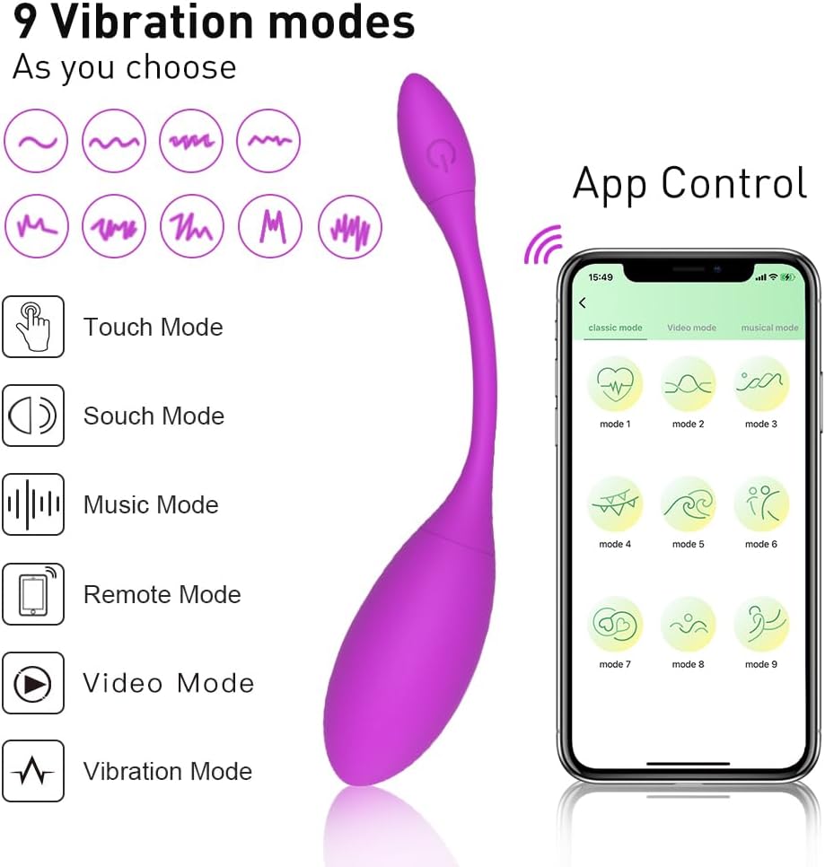 G-Spot Egg Vibrator Vibrating Wearable with APP Control Pantie Vibe Dildo Sex Toys with 4 Modes Waterproof Prostate ﻿