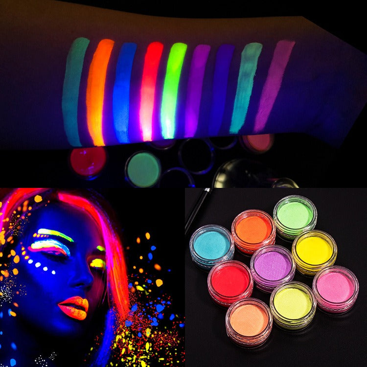 Colorful fluorescent body paint eyeliner cream Halloween face paint cream luminous color paint