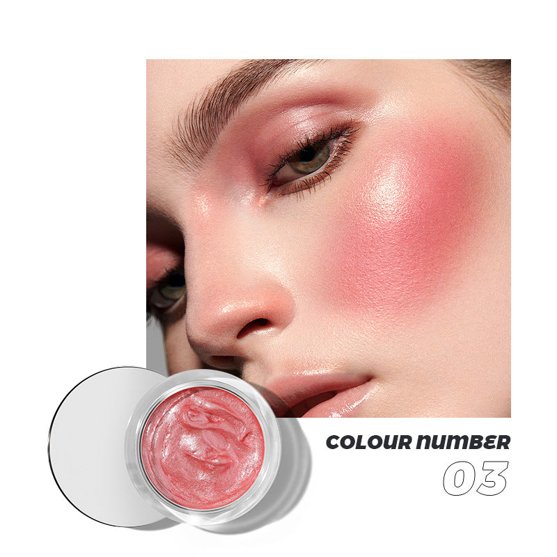 Pudaier 10-color liquid blush eyeshadow brightens lips and cheeks to contour naturally with fine glitter highlights