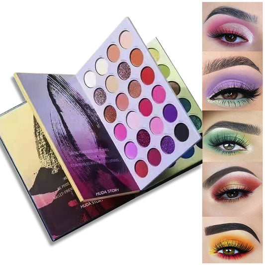 Makeup Cosmetic Tool Kit 72 Colors Pressed Glitter Eyeshadow High Pigmented Eyeshadow Palette