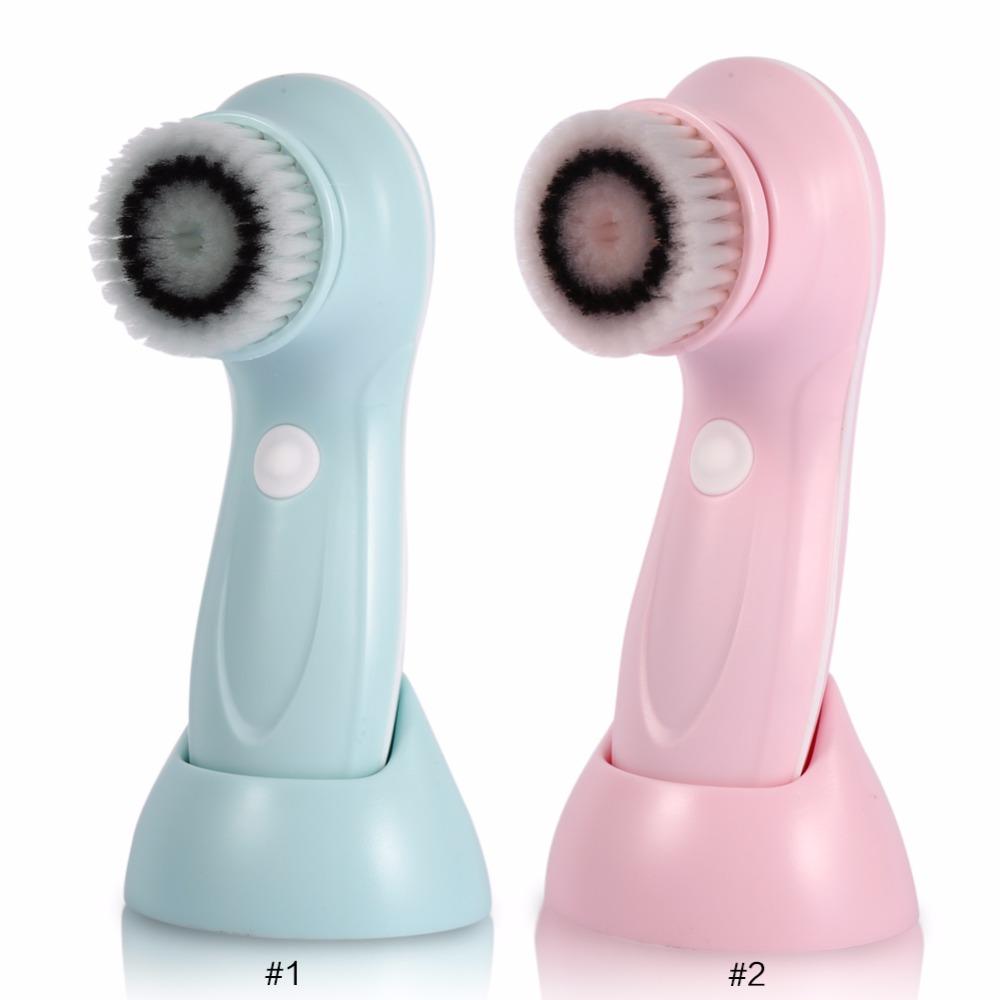 USB Rechargeable Electric Wash Brush Face Spa Cleaner Rotating Pore Blackhead Acne Remover Deep Cleansing Soft Massager Brushes