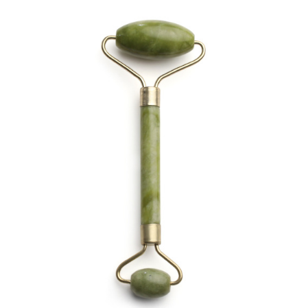 Double Head Green Jade Roller Massager Eye Face Neck Facial Relax Slimming  Care Tools