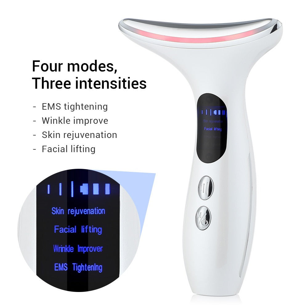 Color light microcurrent constant temperature neck beauty instrument neck and facial beauty instrument