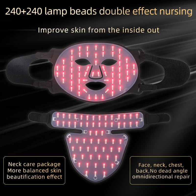 Red blue light neck silica gel LED large row light red light spectrometer with neck red light facial mask