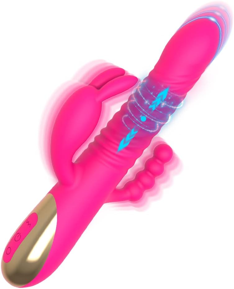 FUN MATES Rabbit Vibrator 3 in 1 Dildo Vibrator