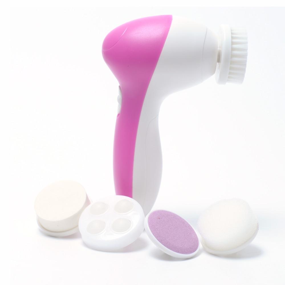 Portable Machine Body Cleaning Massage Skin Beauty Brush, Multifunctional 5-in-1 Deep-layer Electric Face Massager