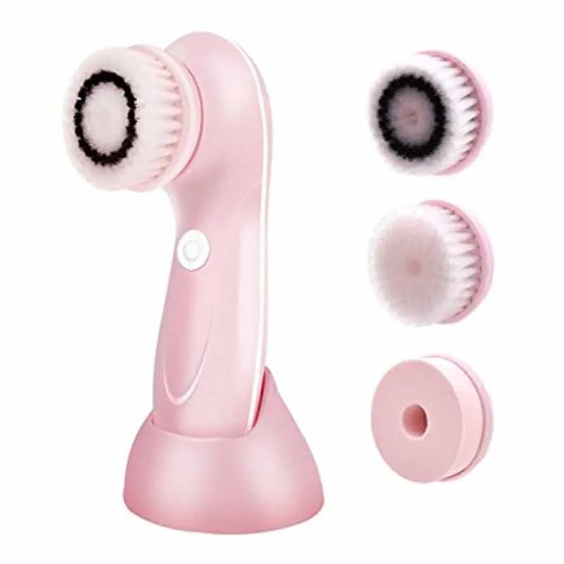 Electric Facial Cleanser 3-In-1 Washing Brush Face Cleansing Brush Skin Scrubber Cleaning Device For Face Brush Cleansing