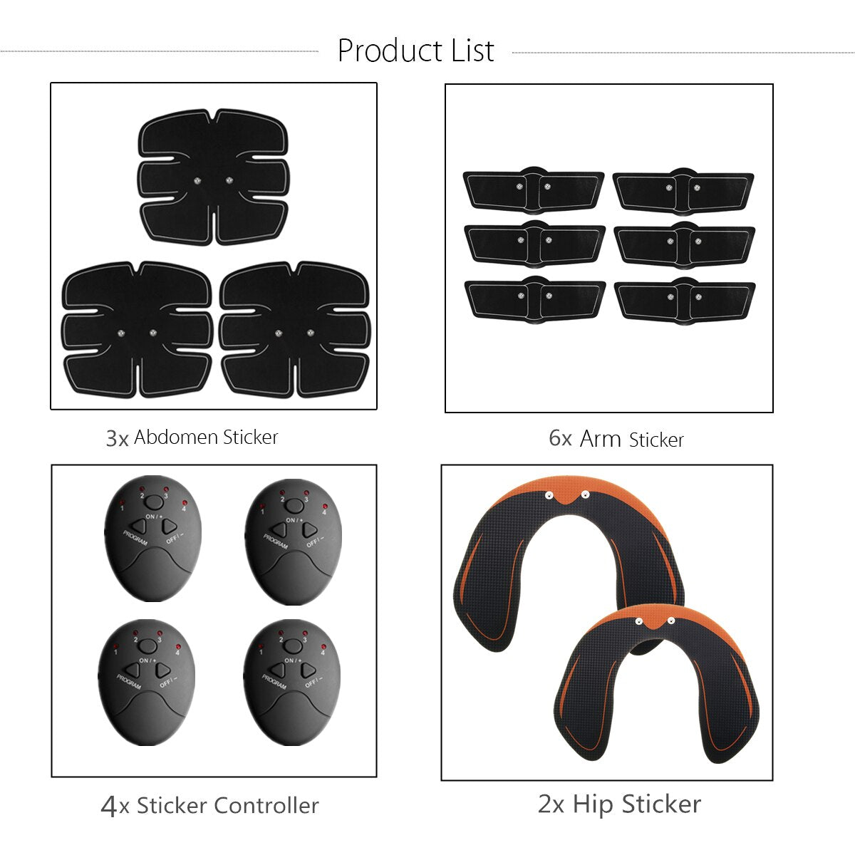 15PCS/Set EMS Muscle Abdominal Trainer Smart Wireless Muscle ABS Hip Abdominal Muscle Stimulator Massage Set Weight Loss - ultrsbeauty