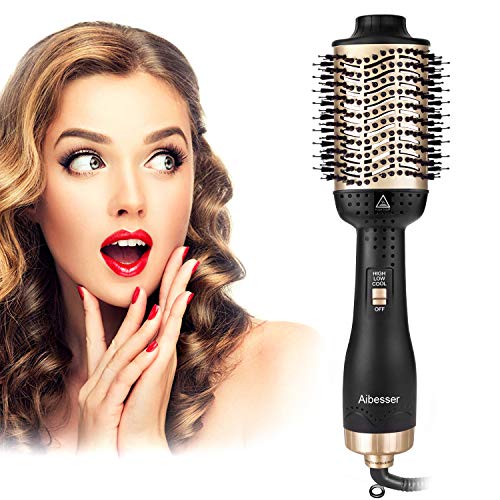 Hair Dryer Brush,One-Step Hair Dryer & Volumizer Hot Air Styler Brush,5 in 1 Multifunctional Blow Dryer Brush, Professional Negative Ion Anti-Frizz Hair Dryer Styler Brush - ultrsbeauty