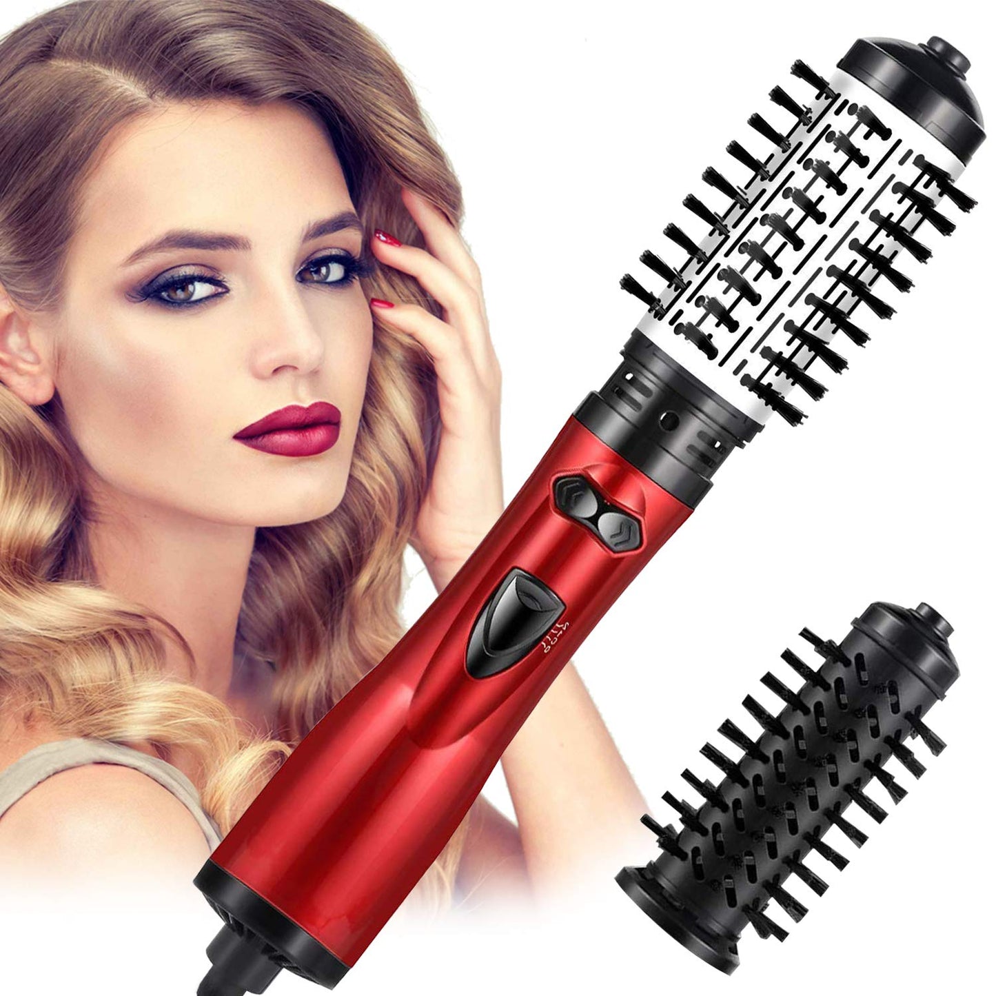 Hot Air Brush One-Step Hair Dryer Brush & Volumizer,Dry & Straighten & Curl & Comb 4 In 1 Salon Negative Ionic Hair Reduce Frizz And Static,Hair Styling Tools For Women And Girl All Types Hair - ultrsbeauty