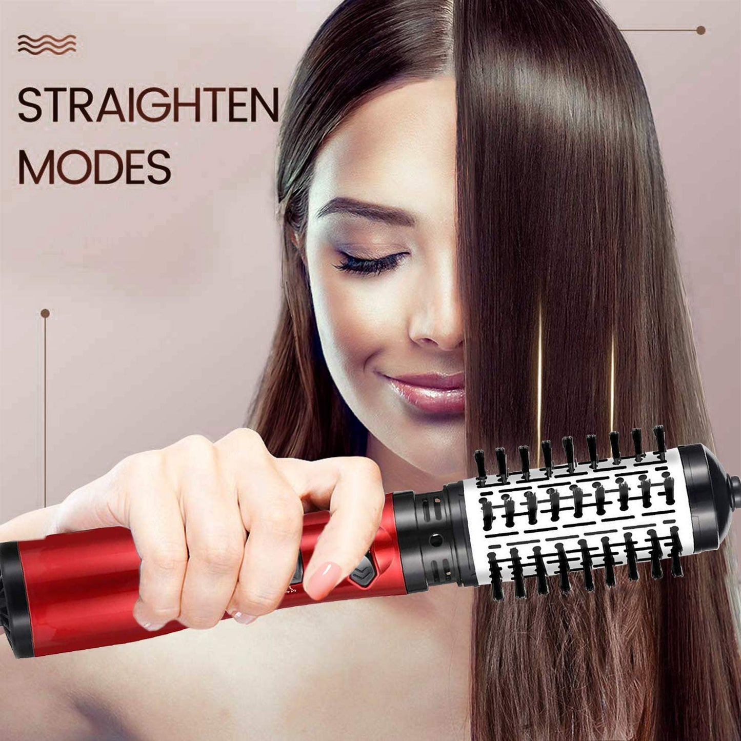 Hot Air Brush One-Step Hair Dryer Brush & Volumizer,Dry & Straighten & Curl & Comb 4 In 1 Salon Negative Ionic Hair Reduce Frizz And Static,Hair Styling Tools For Women And Girl All Types Hair - ultrsbeauty