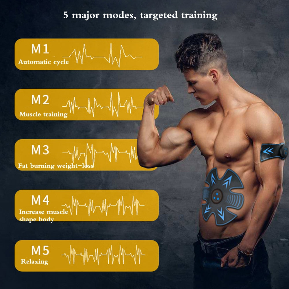 Abdominal Arm Muscle Trainer EMS smart Massage Stimulator Electric Muscle Training Machine Slimming Body Building Fitness device - ultrsbeauty