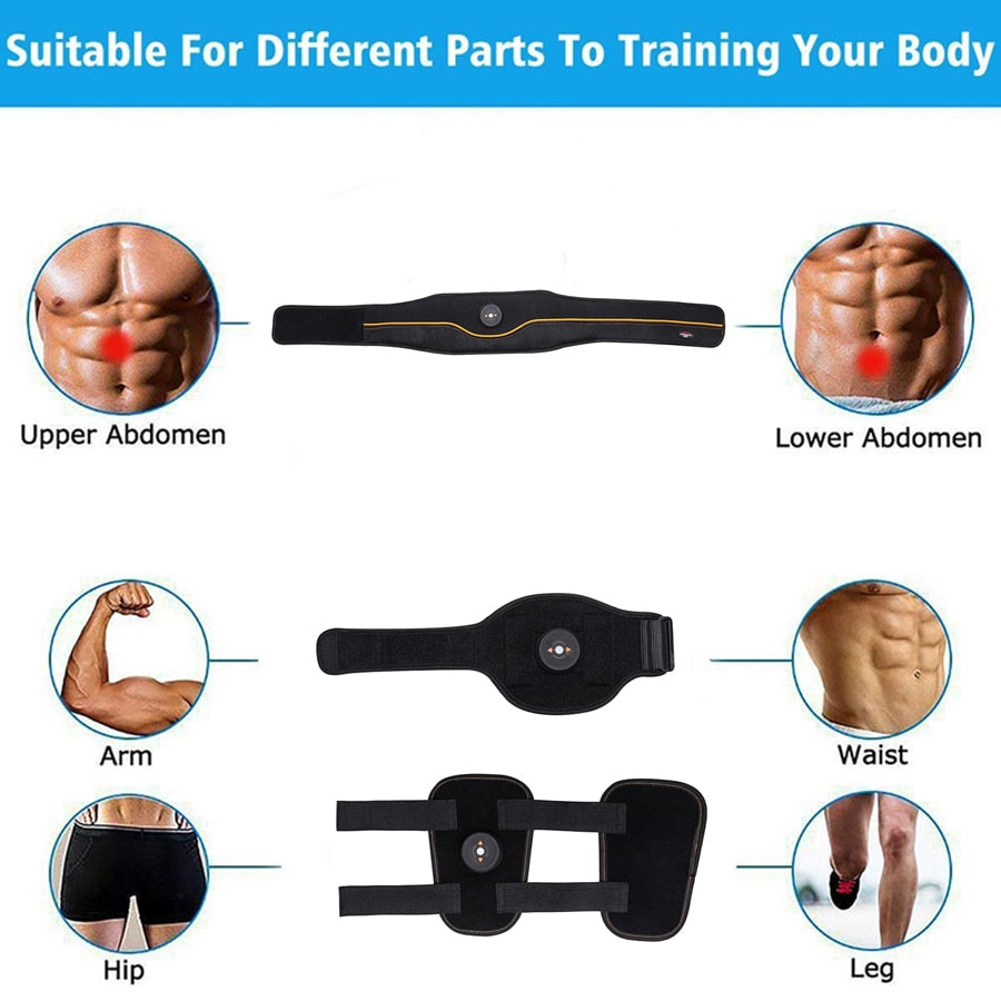 Abdominal Muscle Trainer Stimulator Ab Wireless Vibration Body Slimming Belt Fat Burning Fitness TrainingArm Leg slimming Belt - ultrsbeauty