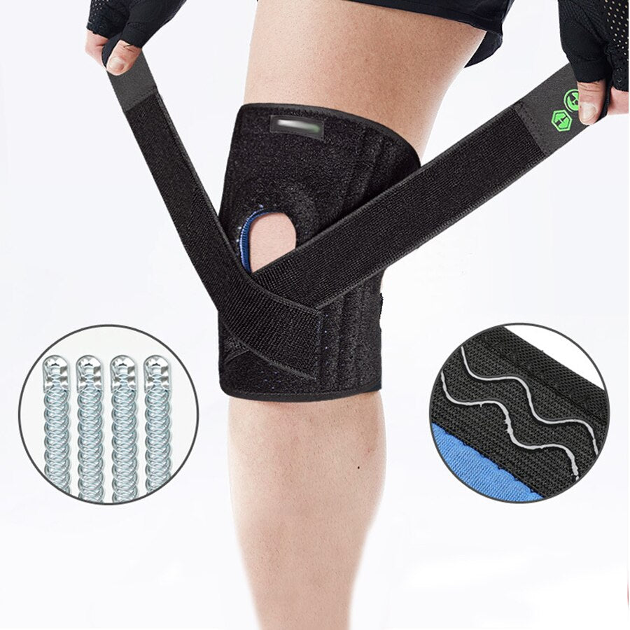 Adjustable Knee Protector Bandage Pressurization Silicone Knee Pads Professional silicone anti-skid Wrap Knee Brace Support - ultrsbeauty