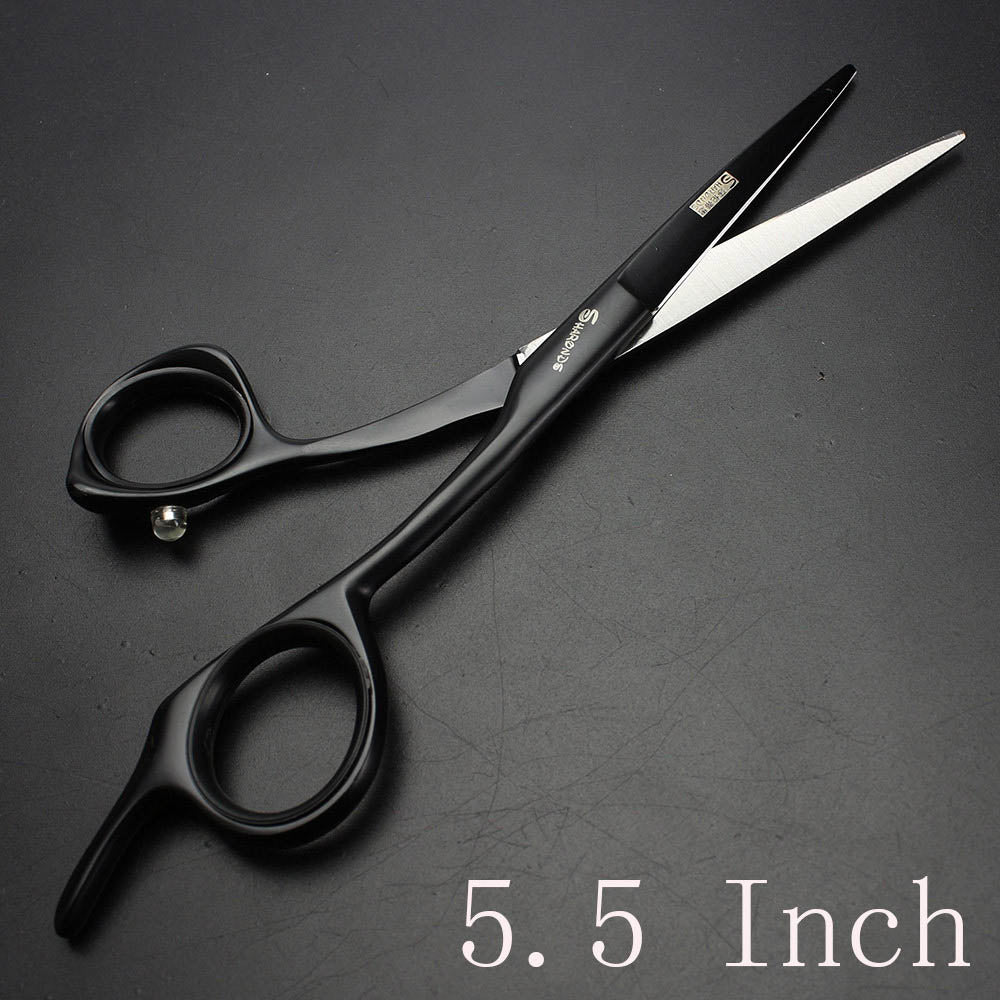 Black Silver High Hardness Japan 440c Steel 5.5/6/6.5 Inch Cutting Scissors Professional Hairdresser Scissors Hair Scissors - ultrsbeauty