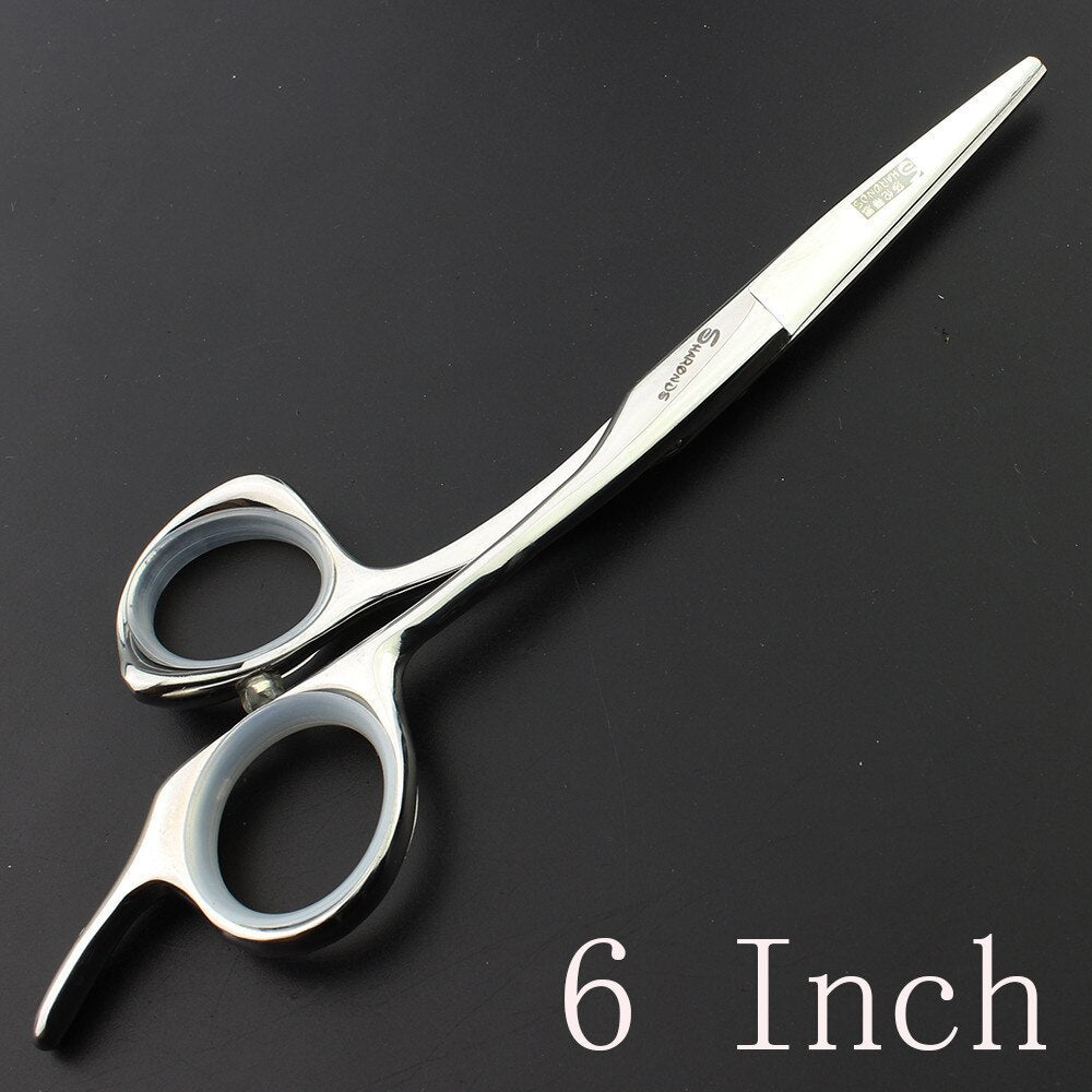 Black Silver High Hardness Japan 440c Steel 5.5/6/6.5 Inch Cutting Scissors Professional Hairdresser Scissors Hair Scissors - ultrsbeauty