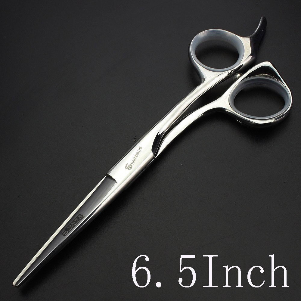 Black Silver High Hardness Japan 440c Steel 5.5/6/6.5 Inch Cutting Scissors Professional Hairdresser Scissors Hair Scissors - ultrsbeauty