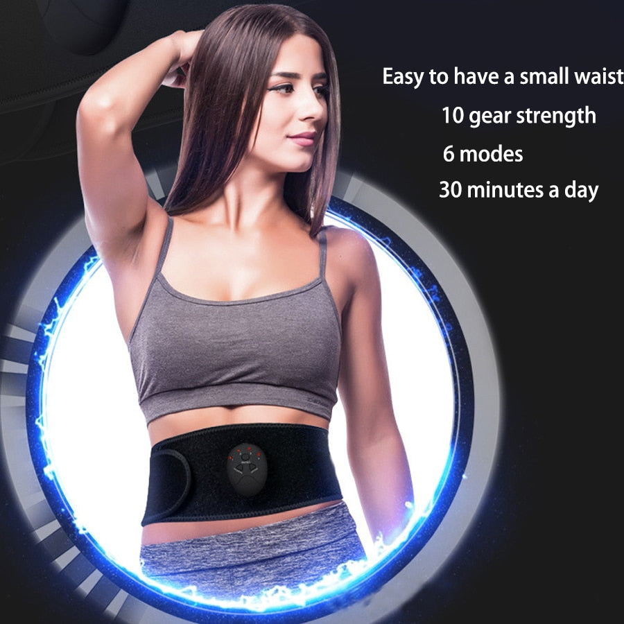 EMS Muscle Simulator Body Slimming Smart Fitness Abdomen Training Belt Electric Machine Wireless Muscle Massager Unisex - ultrsbeauty