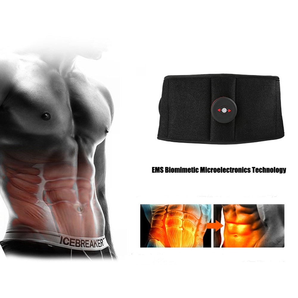 EMS Wireless Abdominal Abs Toning Belt Vibration Fitness Massager Slimming Body Belts Electric Muscle Stimulator Trainer belt - ultrsbeauty