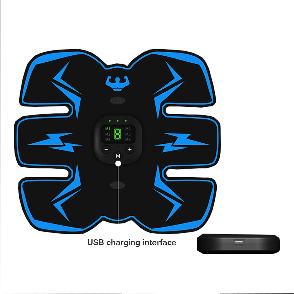 Rechargeable EMS Muscle Stimulator Abdominal Toning Belt ABS Toner Body Muscle Trainer Fitness Training Body Slimming  6 Modes - ultrsbeauty