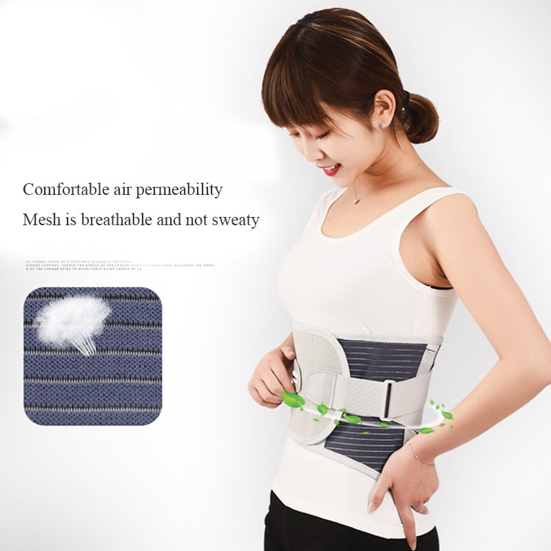 Steel medical BracesTherapy Waist Belt Posture corrector Adjustable fitness back support lumbar support Lower Back Pain Relief - ultrsbeauty