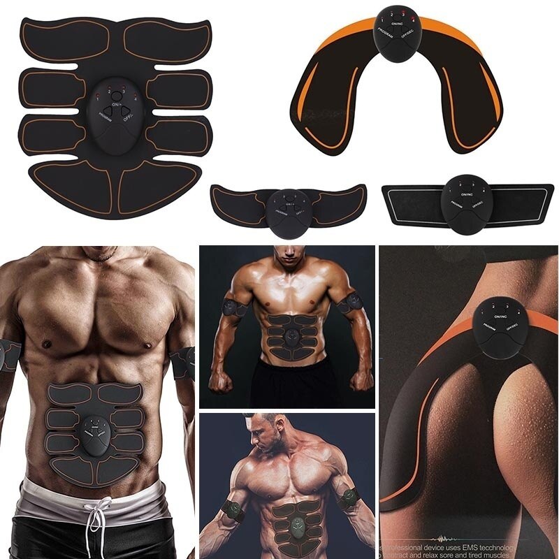 Unisex ABS Muscle Trainer Fitness Abdominal Sport Press Stimulator Gym Gear EMS Hip Abdominal Stimulator Fitness Body Slimming - ultrsbeauty