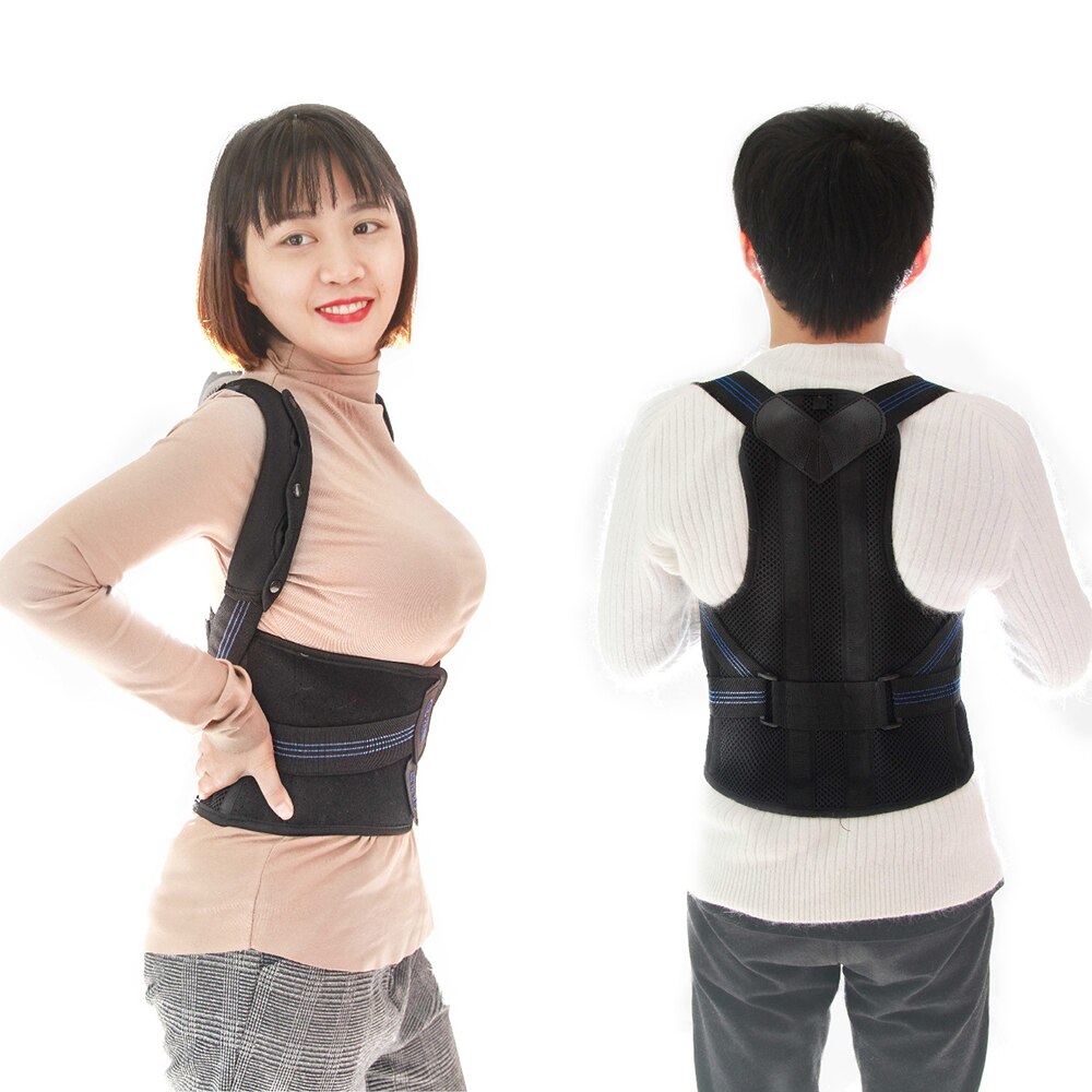 Posture corrector shoulder back pain reliever spine straightener orthopedic brace belt straight corset for back support - ultrsbeauty