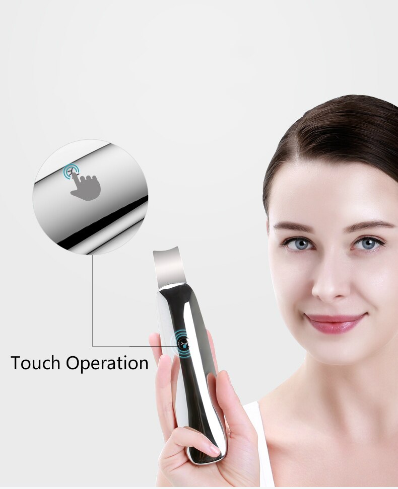 TOUCHBeauty ultrasonic face cleaning Face Skin Scrubber to Remove Blackheads Peeling Wrinkle Anti-Age Cordless Face Spa Device - ultrsbeauty