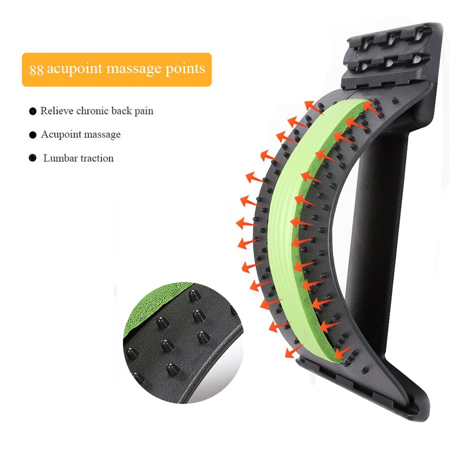 Back Stretch Tool Massager Massageador Cervical Traction Spine Protrusion Traction Board Lumbar Pain Relief Massage Relaxation - ultrsbeauty