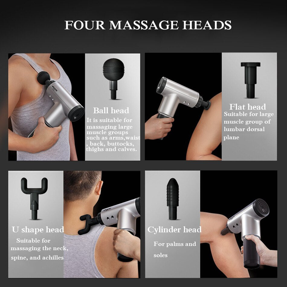 Muscle Massager Fascia Massage Gun Muscle Pain Relieve after Training Exercising Body Relaxation Slimming Shaping Pain Relief - ultrsbeauty