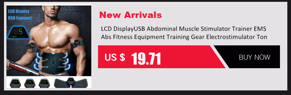 USB Rechargeable Electric Abdominal Muscle Stimulator EMS Abdominal Vibrating Belt ABS Muscular Hip Trainer Massage Home Gym Fit - ultrsbeauty