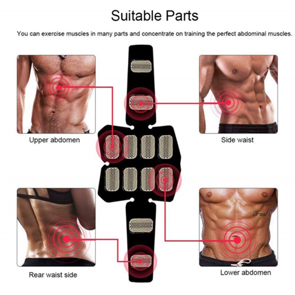 Abdominal Muscle Trainer Waist Belly Muscle Stimulator Muscle Strength Machine Body Slimming Shaper Massager Exercise Machine - ultrsbeauty