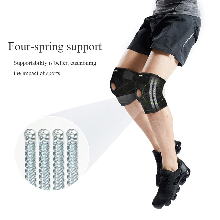 Adjustable Knee Protector Bandage Pressurization Silicone Knee Pads Professional silicone anti-skid Wrap Knee Brace Support - ultrsbeauty