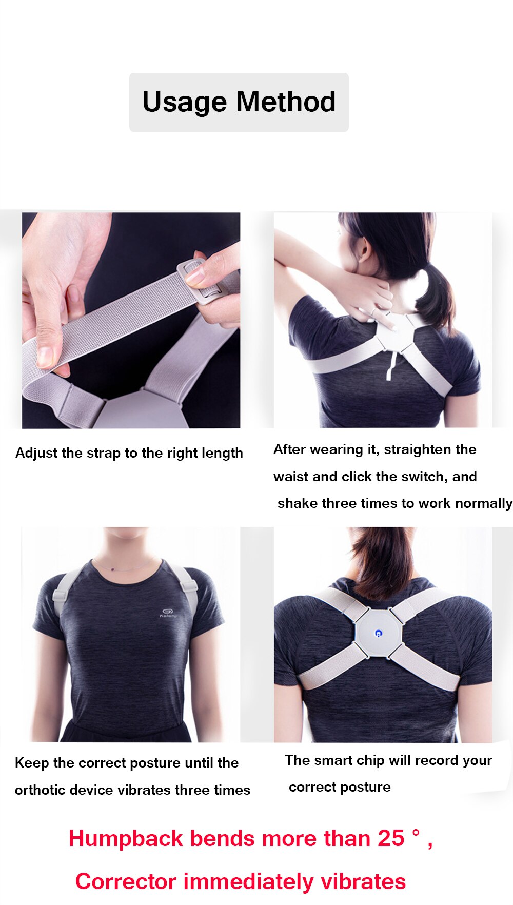 Smart Back Brace Posture Corrector Intelligent Inductive Adult Child Artifact Hunchback Correction Belt Office Sport Fitness - ultrsbeauty