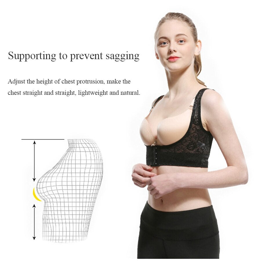 Back Posture Corrector for Women Chest Brace Up Prevent Humpback Breathable Lace Vest Corset S/M/L/XL/XXL - ultrsbeauty