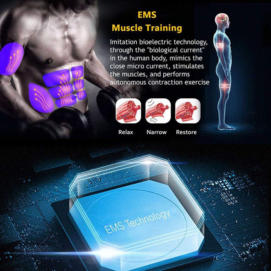 Abdominal Muscle Trainer Stimulator Ab Wireless Vibration Body Slimming Belt Fat Burning Fitness TrainingArm Leg slimming Belt - ultrsbeauty