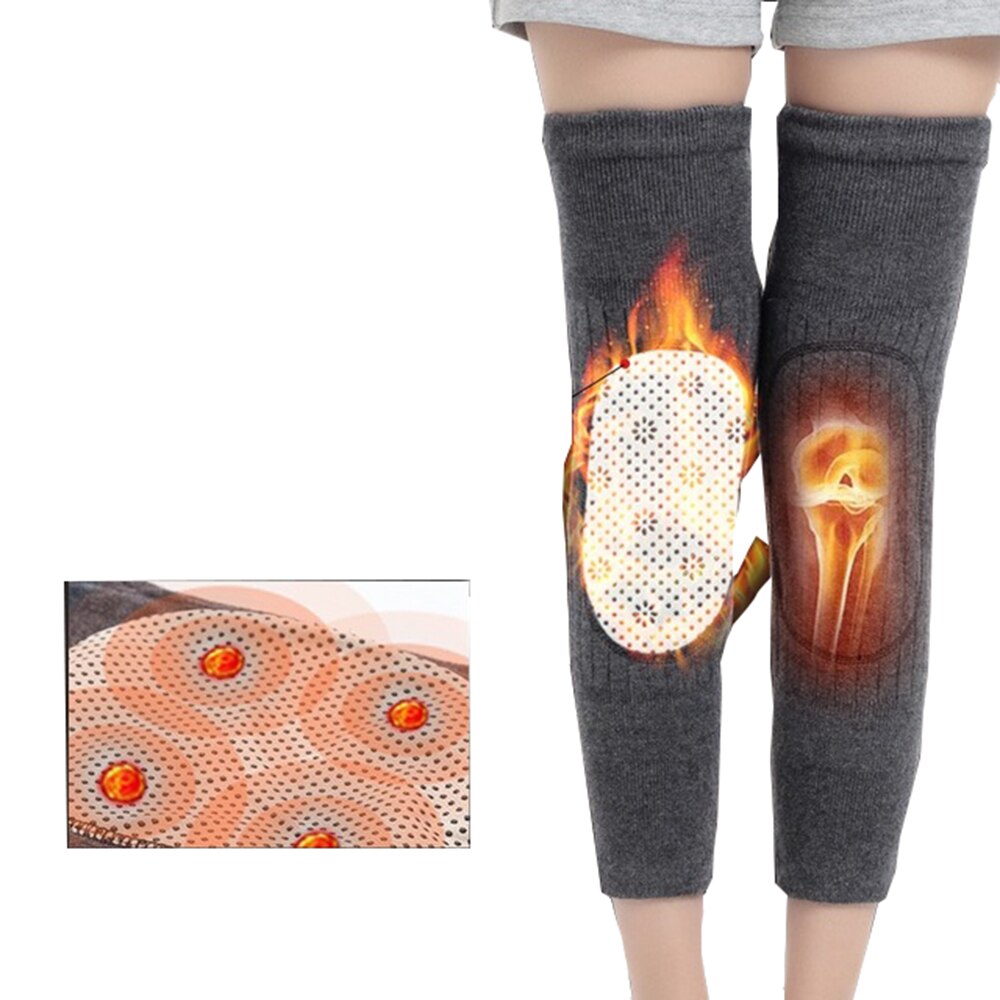 Thickened cashmere kneepads to keep warm knees soft magnetic therapy for old cold legs Knee Protector(1 pair ) - ultrsbeauty