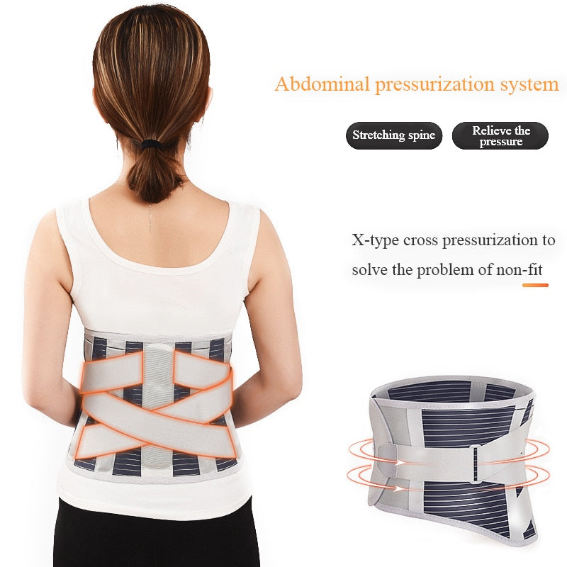 Steel medical BracesTherapy Waist Belt Posture corrector Adjustable fitness back support lumbar support Lower Back Pain Relief - ultrsbeauty