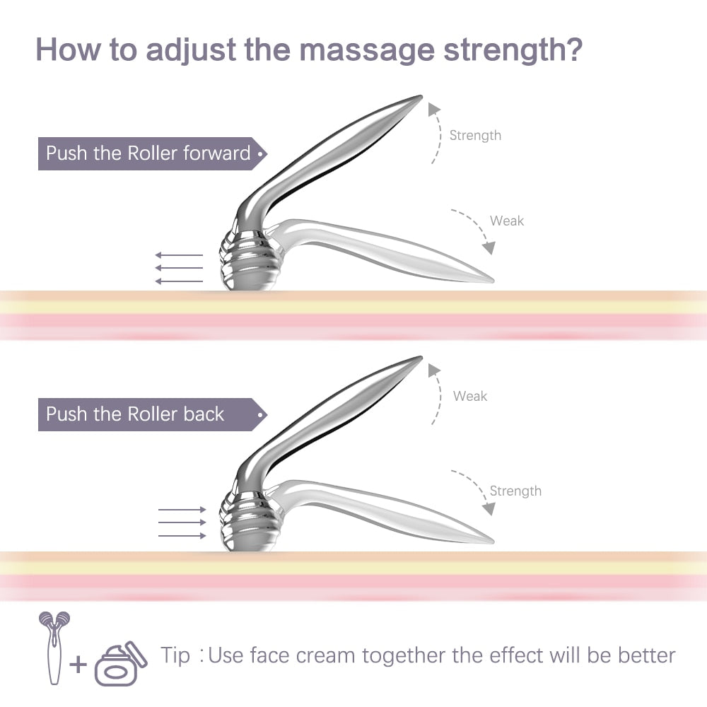 Facial Roller with 70 degree V-shaped Lifting Device - ultrsbeauty