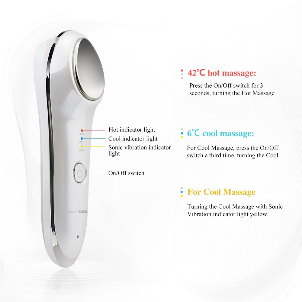 TOUCHBeauty Skin Device, Hot &Cool Skin Rejuvenation Beauty Instrument with Sonic Vibration TB-1389Z - ultrsbeauty