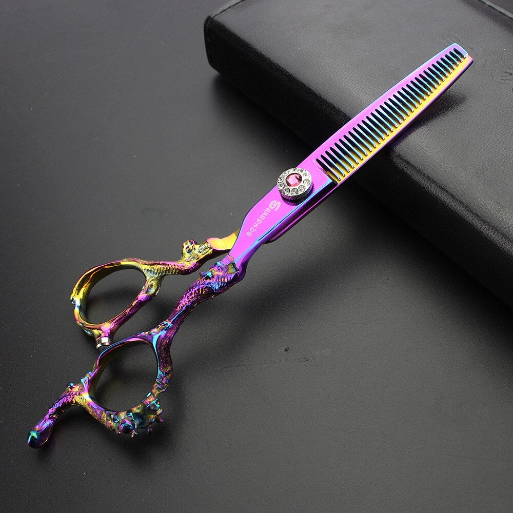 Japan  Hair Scissors Professional Hairdressing Scissors Barber Shears Hair Cutting 6.0 inch High Quality Thinning - ultrsbeauty