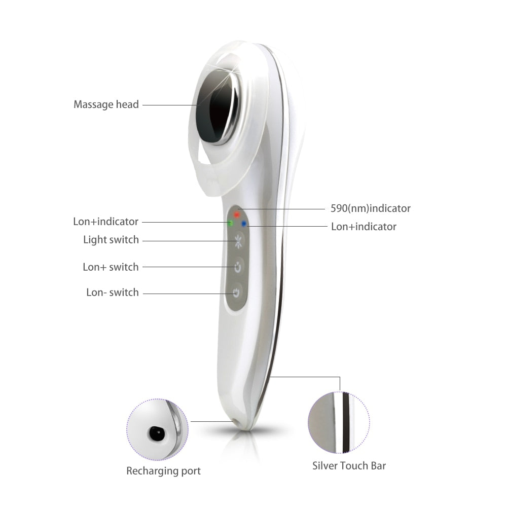 TOUCHBeauty Comprehensive Beauty Instrument Lon+ And Lon- With 590 Golden Light Therapy Special for Cream Booster TB-1385 - ultrsbeauty