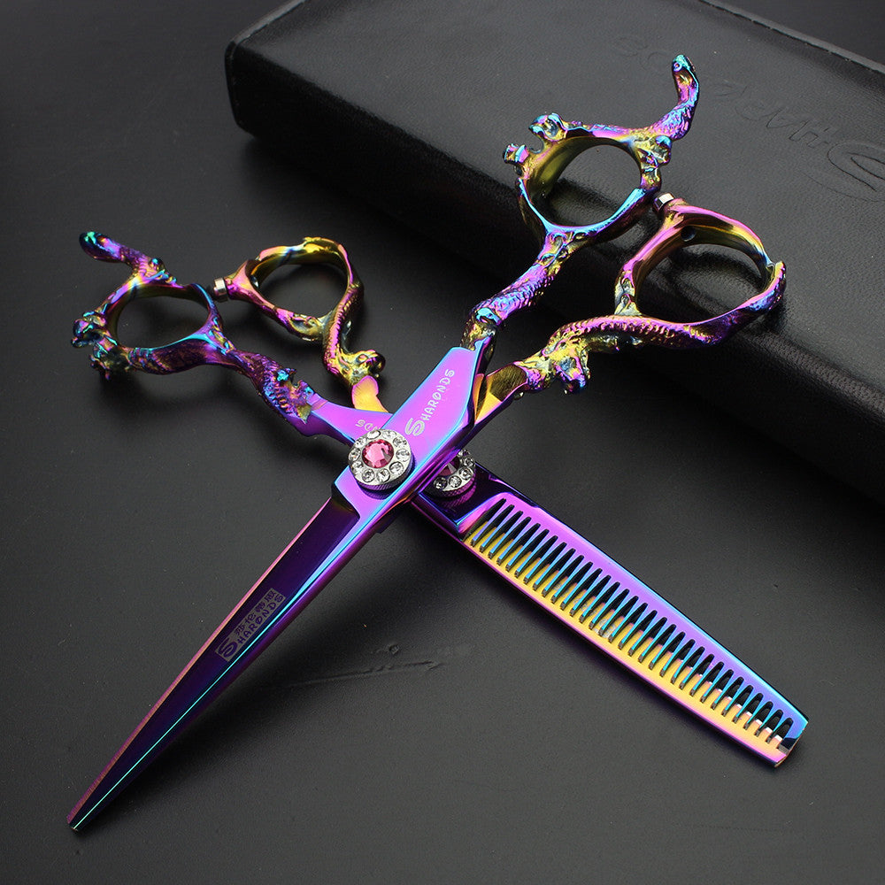 Japan  Hair Scissors Professional Hairdressing Scissors Barber Shears Hair Cutting 6.0 inch High Quality Thinning - ultrsbeauty