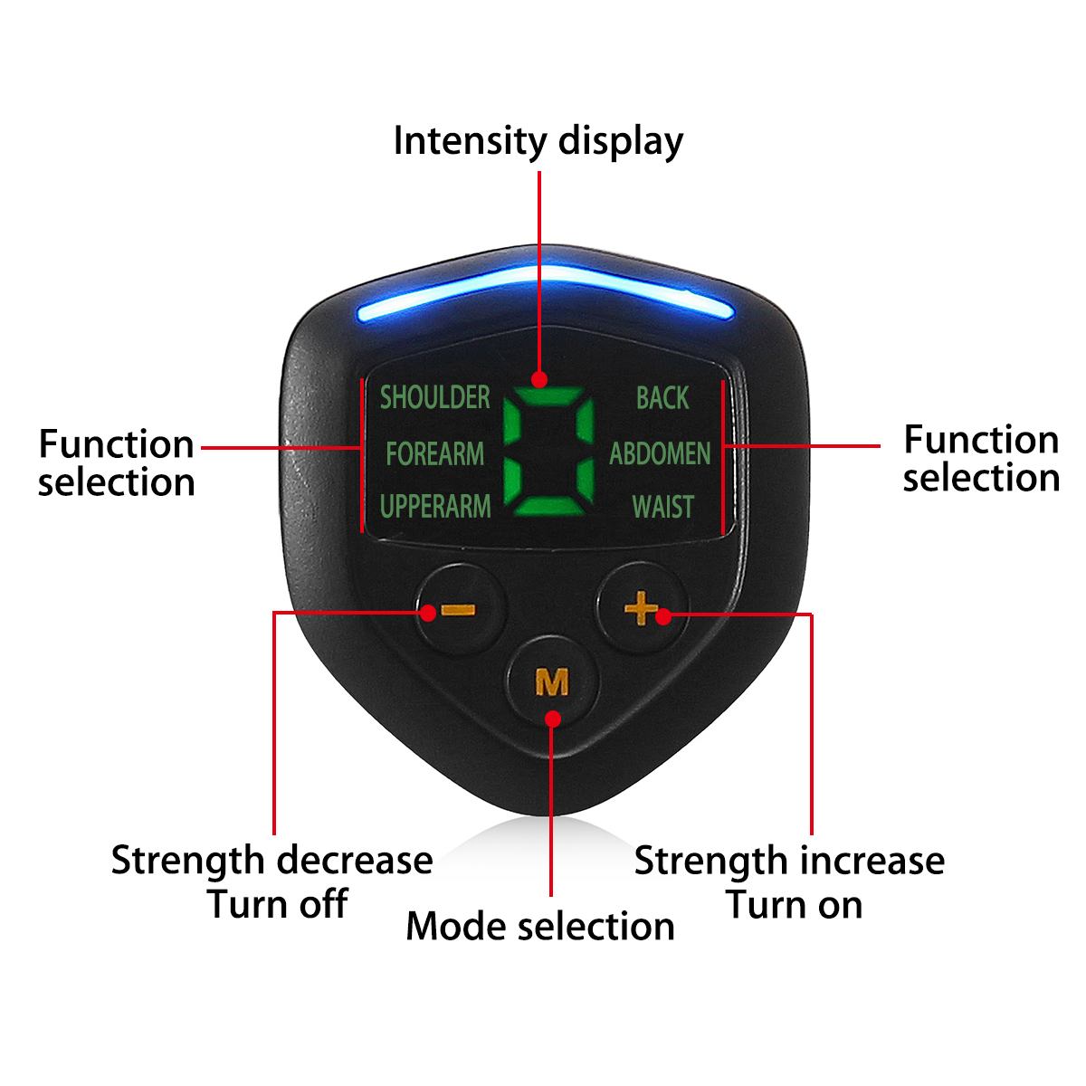 USB Rechargeable Electric Abdominal Muscle Stimulator Slimming Massage Unisex Trainer EMS Exercise LCD Muscle Body Training Gear - ultrsbeauty