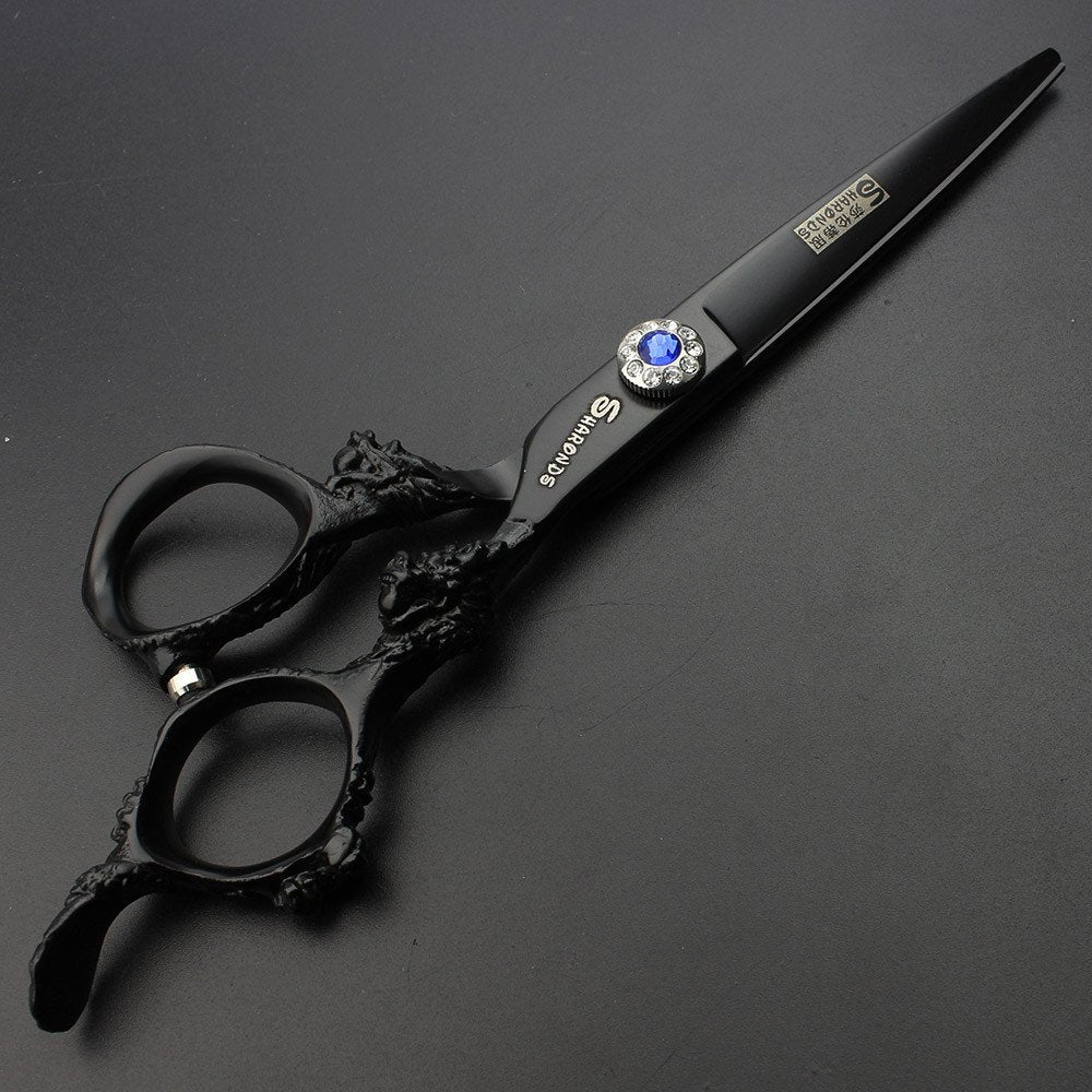 Japan440c professional hairdressing scissors dragon handle hair scissors 5.5/6/7 inch barber shop scissors cutting scissors tool - ultrsbeauty