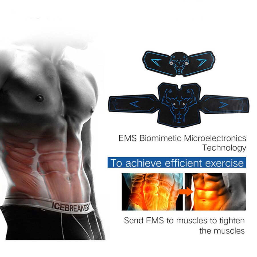 Smart EMS Muscle Trainer Electric Muscle Stimulator Wireless Abdominal Arm ABS Stimulator Fitness Slimming Gel Massager - ultrsbeauty