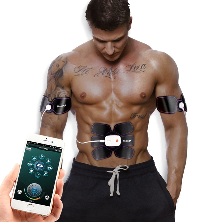 Rechargeable ABS muscle Stimulator Massager Electric For The Body Pulse Fitness Bluetooth Control Tens Muscle Relax Trainer - ultrsbeauty