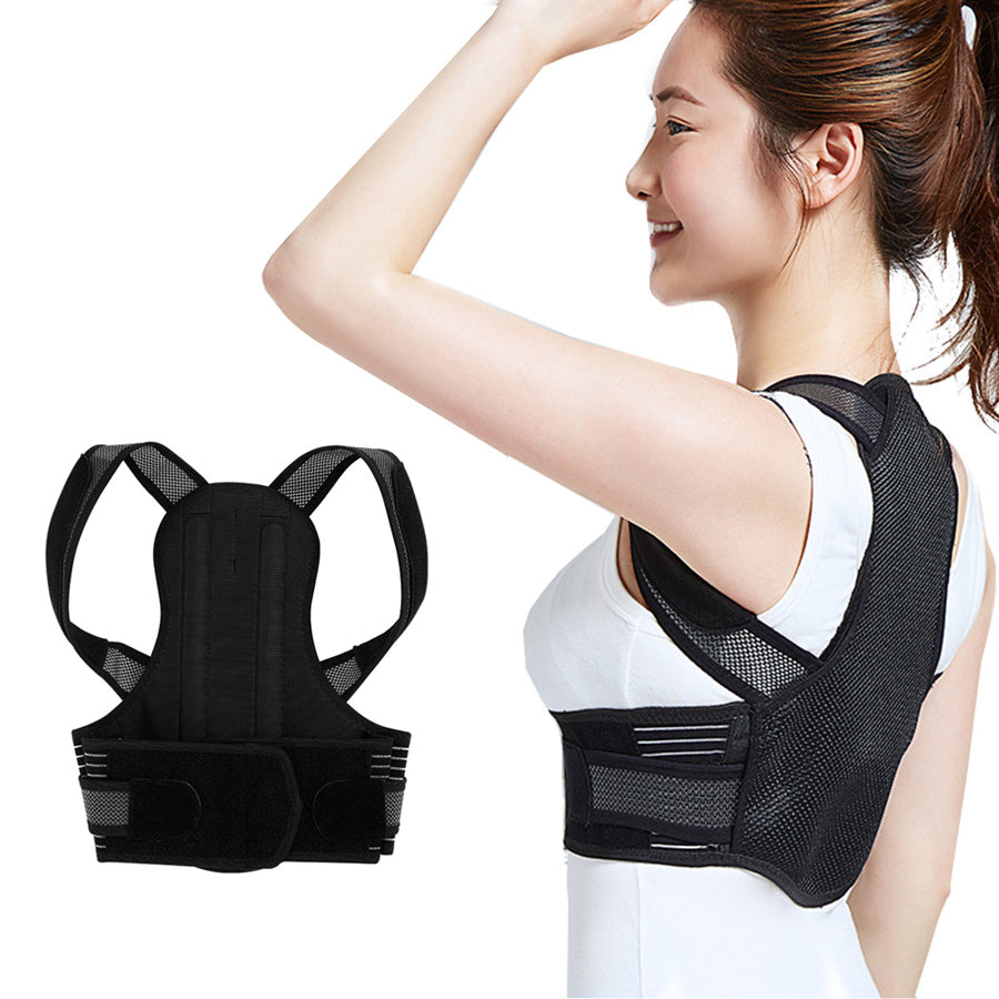 Anti-Humpback Posture Strap Back Support Posture belt Fully Adjustable Shoulder Strap to Relieve Lumbar Pain - ultrsbeauty